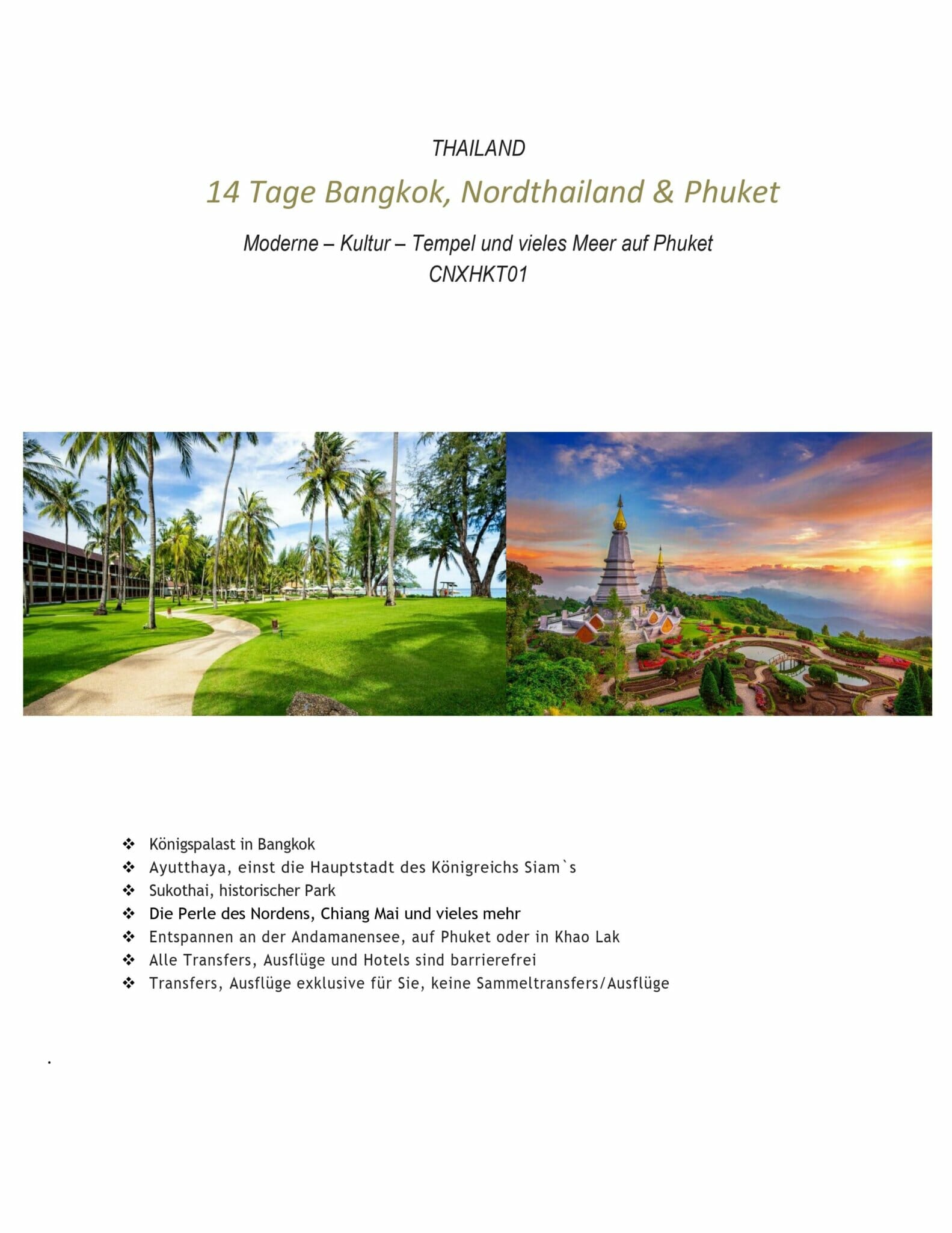 Nordthailand und Phuket barrierefrei